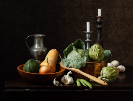 Still Life with Kitchen Vegetables by Coriolana Simon