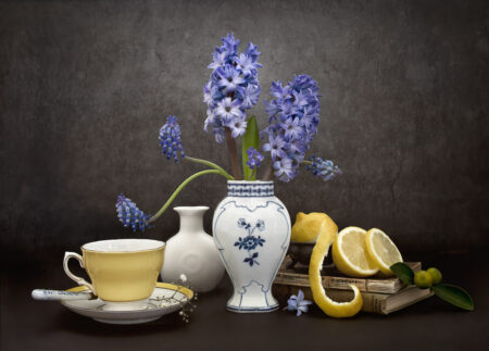 Hyacinths and Lemon Tea by Marlene Finlayson